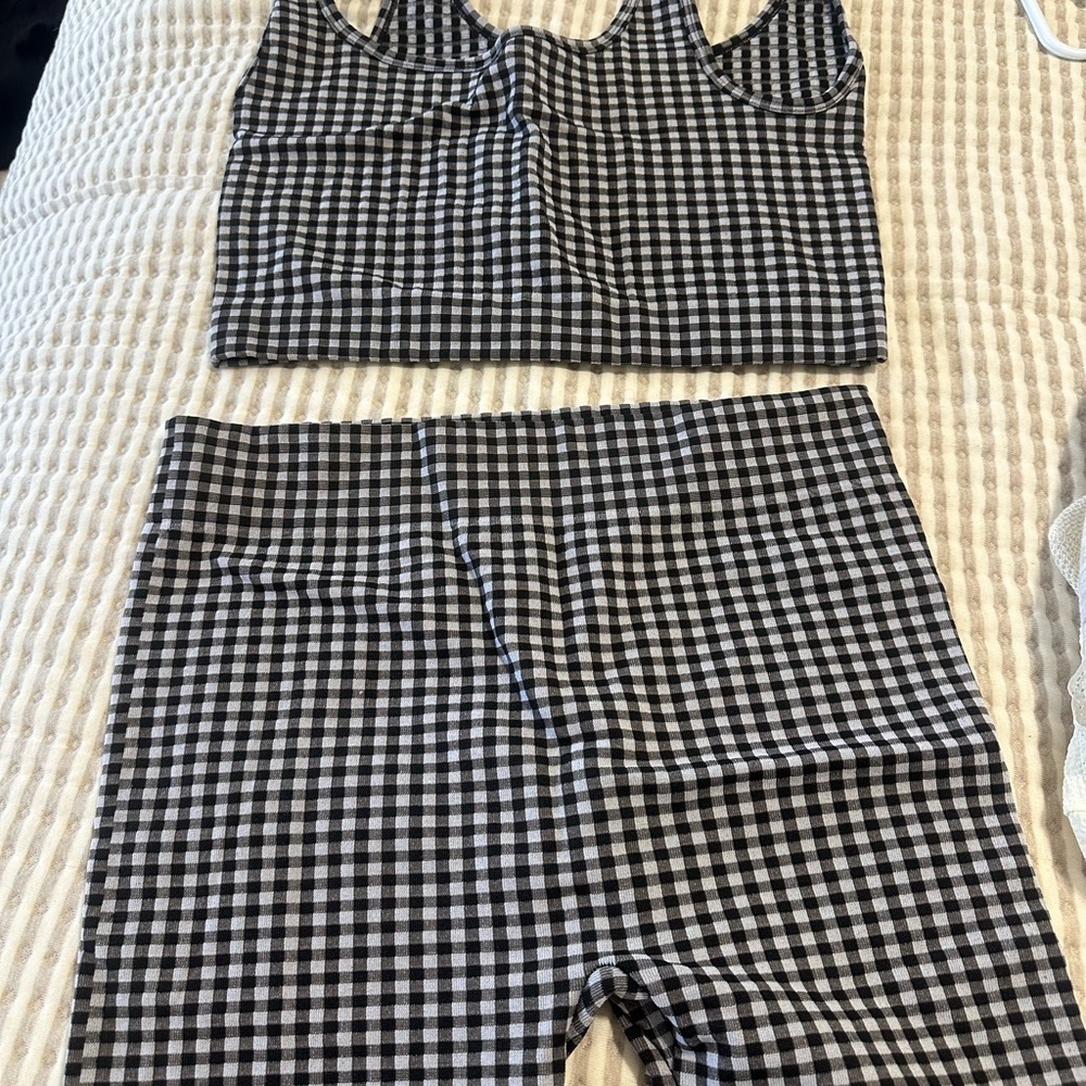 No Boundaries Monochrome Gingham Set